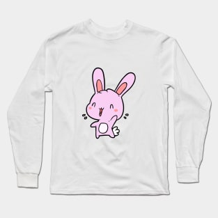 Cartoon Pink Rabbit Long Sleeve T-Shirt